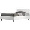 Bonussi Letto 1 Piazza e Mezzo 120x200 cm Senza Rete Testata Doghe Dritta Ankel Bianco Frassino