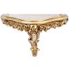 Idea Casa Consolle Mensola Finto Vintage Stile Barocco Veneziano Shabby Chic Vari Colori cm 21x31x11,5 (Oro)