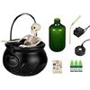 Generico Halloween Witch Cauldron - Arredamento Vintage Black Bowl Cauldron Con Diffusore | Forniture Per Feste Di Bollitore Completa, Vaso Di Halloween Per Soggiorno Camera Da Letto Desktop Decorazione Estern