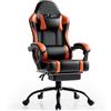 Fruyyzl Sedia Gaming Ergonomica, Poltrona Gaming con Schienale Regolabile, Sedia da Gamer con Poggiatesta e Supporto Lombare, Sedia Gamer in Pelle Sedia Gaming con Poggiapiedi