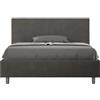 Bonussi Letto Matrimoniale 160x210 cm con Rete e Contenitore Adele Grigio