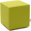 Avalon - Pouf Poggiapiedi Rigido CUBO Mamba Ignifugo Classe 1IM in Ecopelle Nautica, Puff Poggiapiedi, Seduta da Interno ed Esterno, Professionale Comodo Impermeabile, Made in IT(35cm-Verde mela)