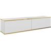 Muebles Slavic Mobile TV Oro 135 cm a Sospensione, Vari Colori, Mobili da Soggiorno, Stile Moderno (Bianco)