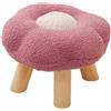 KEMTAT Sgabello Piccolo Poggiapiedi per Divano, Piccolo Sgabello a Forma di Fiore Carino, Sgabello da Toeletta Imbottito Multifunzionale, per Soggiorno Camera da Letto Sala Trucco (C)