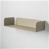 Steelnovo | Dante, Mensola da Parete in Metallo Verniciato, Portalibri, Mensola da Muro Portaoggetti, 60x11x20 cm, Colore Beige, Design Minimal e Moderno, Scaffale da Muro, Made in Italy