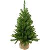 Christmas Decoration Albero Natale Abete con Sacco Juta Artificiale da Appoggio 90 cm Verde 154 Rami