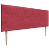 DHOME Testiera in lino naturale liscio Testiera letto imbottita Testiera della camera da letto moderna TOP TRENDING (Rosso, 160x105cm con Gambe (Letto 150/160))