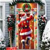 Generico Copertura Porta Natalizia con Corda, Decorazioni Natalizie per Porta, Banner di Sfondo di Natale Copri Porta per Porte, Pareti, Finestra (90x200cm) (H, 90 * 200cm)