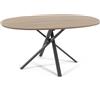 SIEDITI FUORI E DENTRO Tavolo ovale 150x100 cm con gambe ad incrocio e top in laminato effetto Legno, tavolo da pranzo per 4 persone, gambe ad X, stile modeno - Carlo