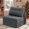 HOMMPA Divano letto pieghevole convertibile 3-in-1, divano letto, poltrona letto con cuscino, pouf-divano, sedia, comoda poltrona letto, divano-letto a terra per camera da letto, soggiorno, grigio