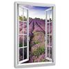 Pixxprint Lavendelfeld Provence - Stampa Artistica su Tela con Finestra, 80 x 60 cm