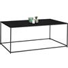 IDMarket - Tavolino DAVIS 113 cm in metallo nero opaco design industriale