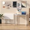 Rcynview Scrivania Computer Pieghevole con Supporto per Monitor Staccabile, Tavolo Pieghevole da Esterno Interni, 80x45x75 cm tavolino Pieghevoli Piccolo, Scrittoio Bianca per Ufficio Lavoro Studio Campeggio
