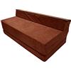 Natalia Spzoo Materasso Pieghevole 200x120 cm - Materasso Ospiti Premium in Schiuma, Fodera Lavabile, Ideale per Camper e Ospiti, Confortevole e Versatile (Marrone chiaro)