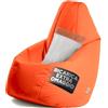 Avalon - Puff Poltrona Sacco Grande L Jive Deluxe Sfoderabile, Pouf Sacco di Qualità Sartoriale, Bean Bag per Sedersi Ergonomico, Tessuto Antistrappo Impermeabile, Made in Italy(80x125cm-Arancio)