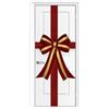 Glac Store Fiocco Fuoriporta Natalizio, Rosso e Oro, 45x75 cm, Poliestere di Alta qualità, Decorazione per Porte, Casa, Albero di Natale, 350g, Facile da Montare (Oro)