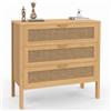 IDMarket - EDHEN Cassettone a 3 cassetti, 80 cm, in vimini color legno