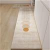 Hixingo Tappeto Cucina in Diatomite, Passatoia Cucina Antiscivolo Lavabile Tappeti da Cucina, Linee Geometriche Tappeto da Cucina Tappeto da Bagno Tappetino per Doccia (50x80cm,Cachi Beige)