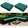 Hiseng Copriseduta Divano Impermeabile da Esterno 2 Pezzi Fodera per Cuscini del Divano da Giardino con Cerniera, Coprisedile Sostitutivi Universale per Divano e Sedile (55x45x10cm,Turchese)