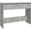 vidaXL Tavolo Consolle Grigio Cemento 100x35x76,5 cm in Truciolato