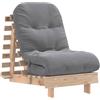 vidaXL Divano Letto Futon con Materasso 60x206x11 Legno Massello Pino, Letto futon Giapponese, Letto futon con Materasso, Letto futon Pieghevole