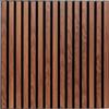 ATMOSPHERA CREATEUR D'INTERIEUR Atmosphera Interior Designer - Panel Decorativo de Lamas de Madera - 60x60cm - Efecto nogal sobre Fondo Gris - Reducción de ruido - Entrada, dormitorio, salón