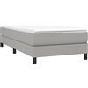 vidaXL Struttura Letto a Rete a Molle Grigio Chiaro 90x200 cm Tessuto