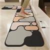 Hixingo Tappeto Cucina in Diatomite, Passatoia Cucina Antiscivolo Lavabile Tappeti da Cucina, Puzzle Creativo Tappeto da Cucina Tappeto da Bagno Tappetino per Doccia (40x180cm,Grigio-Nero)