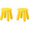 IKEA Mammut - Sgabello per bambini, per interni ed esterni, confezione da 2, colore: Giallo