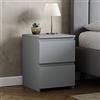 Vida Designs Denver - Comodino con 2 cassetti, per camera da letto, moderno, 48 x 39,5 x 39,5 cm (altezza x larghezza x profondità) (grigio)