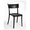 SARETINA Sedia Polipropilene Colorata Design, da Esterno, Sala da Pranzo, Cucina e Bar - Impilabile - 9 colori (4, Nero)