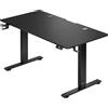 Casaria® Scrivania Elettrica 120 x 60 cm Ergonomica Regolabile Altezza Caricatore Wireless Porta USB-C/A Display LCD Funzione Memoria Carico Max 80kg Effetto Carbonio