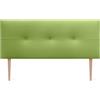 DHOME Testiera in Similpelle o Tessuto AQUALINE Pro testiere Testata imbottita Lettio di Lusso (Similpelle Verde, 160x105cm con Gambe (Letti 150/160))