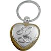DLM Bomboniere DLM25158 Portachiavi Ciondolo Cuore in Legno per 50 Anniversario (Kit 12 Pezzi) bomboniera