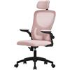 ML DESIGN modern living ML-Design Sedia da Ufficio Ergonomica Rosa con Poggiatesta Supporto Lombare e Schienale in Rete Reclinabile Regolabile in Altezza con Braccioli Seduta Imbottita a Schiuma Poltrona Girevole con Ruote