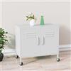 Azzrora Armadio Metallo Bianco 60x35x56 cm, Armadio Ufficio/Casa, Studio