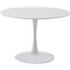 BenyLed Tavolo da Pranzo Rotondo, Tavolo da Cucina del Mid-Century con Base a Piedistallo per 4-6 Persone, Tavolino da Salotto per il Tempo Libero (Bianco, 110 * 110 * 75cm)