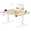 Devoko Scrivania Elettrica 120 x 60 cm, Scrivania Regolabile In Altezza Con Gancio Per Cuffie, 71-119 cm, 2 Opzioni Di Memoria Intelligente, Adatta Per Studio E Ufficio?Beige?