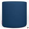 ARKETICOM CHILL Pouf Poggiapiedi Rotondo Ecopelle Sfoderabile PUFF Blu 42x42