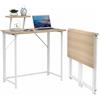 Chleby Scrivania pieghevole Tavolo Scrivania per Computer Scrivanie portatili Tavolini pieghevole con Staffa Schermo Beige 80x45x75 cm