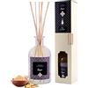 Kasalingo Profumatore bastoncini, diffusore di profumo per ambiente con 8 bastoncini di Bambù, Essenza Zenzero,100 ml, deodorante ambiente bastoncini per aromaterapia, fragranza Made in Italy, 100% Naturale