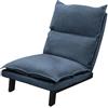 ML DESIGN modern living ML-Design Sedia da Terra Blu in Lino con Schienale Regolabile 90-180° Struttura in Acciaio Imbottito Poltrona Relax Cuscino da Pavimento Divano Pigro per Meditazione Poltroncina Lounge