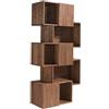 AC ANGEL CERDÁ Ángel Cerdá - Libreria in legno di noce con cassetti - Libreria moderna - Libreria da soggiorno - Resistente e funzionale - 85 x 40 x 181 cm