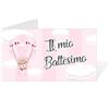Gicaprice Bigliettini Battesimo Bomboniere Personalizzati con Stampa Inclusa | Bigliettini Confetti Battesimo Personalizzato | Bigliettini Bomboniere Stampati | Eventi | Feste (20 Bigliettini - Modello 15)