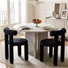 Ya-Home Set di 2 Sedie da Pranzo Sedia da Cucina Moderne Sedie Sala da Pranzo con Gambe in Metallo Sedia da Salotto in Pelliccia per Soggiorno/Ristorante, Nero