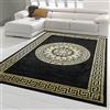Teppich-Traum Tappeto Moderno Tappeto di Design a meandro in Oro Nero Größe 120x170 cm