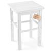 KADAX Sgabello Basso in Legno di Pino Naturale con Design Rustico e Seduta Quadrata, Sedia Piccola da Cucina, Bar o Sala da Pranzo (Quadrato, Chiaro)