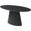 Vente-unique - Tavolo da pranzo 6 coperti in MDF Nero - ANTELADA
