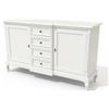 Mar.c.a. Design - Credenza Arte Povera con 2 Ante e 3 Cassetti - Mobile in Legno 201x52x113 cm con Piedini Madia Legno Made in Italy