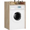 BDW Armadietto per Lavatrice e Asciugatrice, 97,5 x 64 x 50 cm, Mobile da Bagno Alto (Rovere Sonoma)